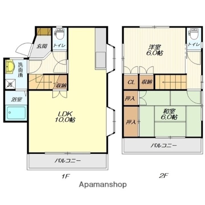アークシティ花楯 B棟101の間取り