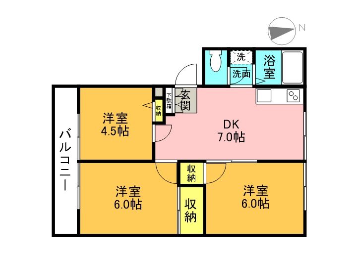 アメニティハイツの間取り