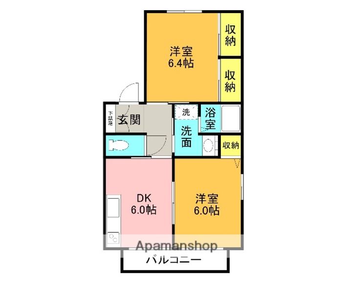 ラフォーレヴィラ野木A棟・B棟B201の間取り