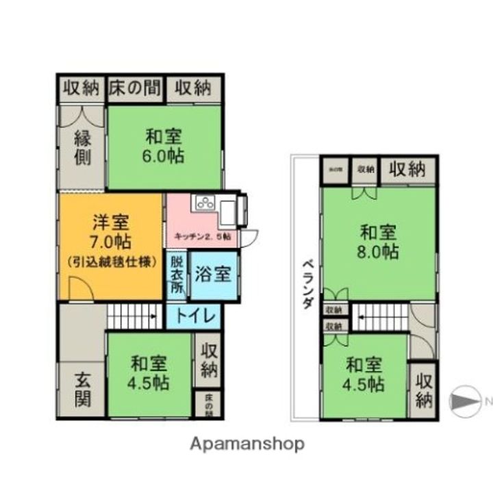 茨城県古河市東2丁目(一戸建)の賃貸物件の間取り
