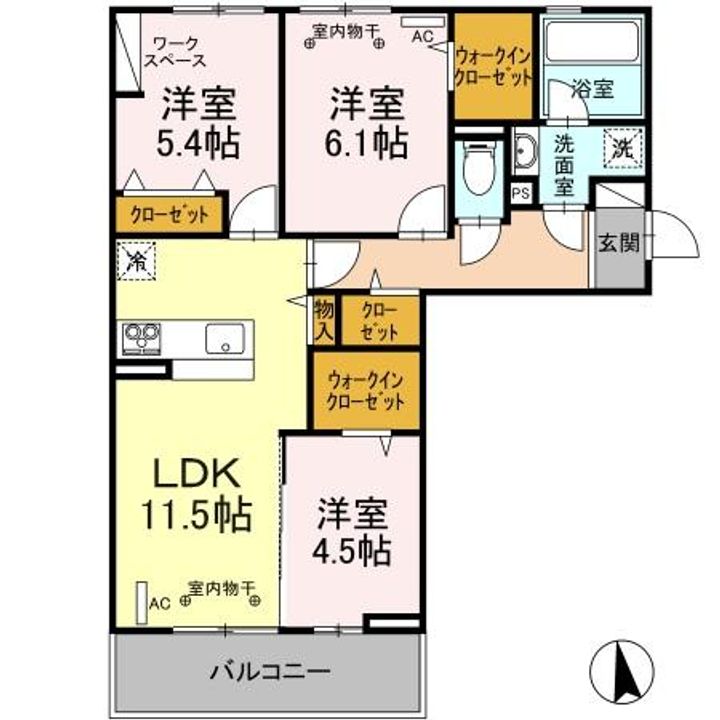 サン・ロワール Cの間取り