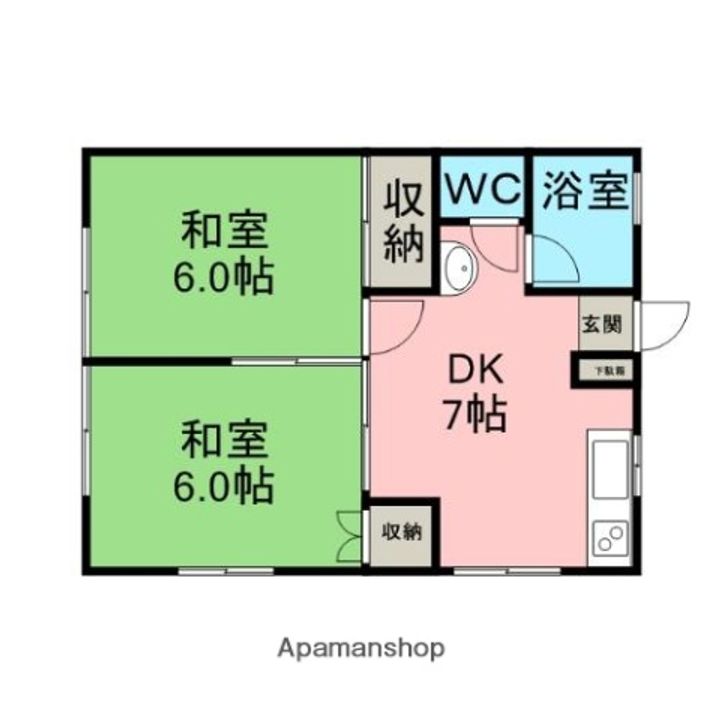 コーポハセガワ A棟203の間取り