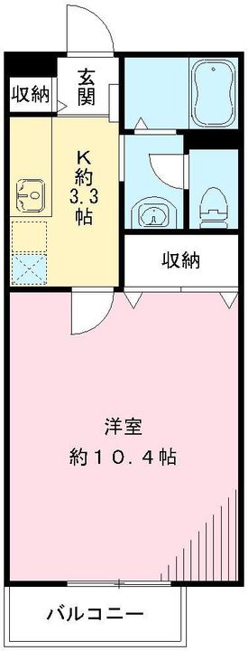 エンジェル観音台101号室の間取り