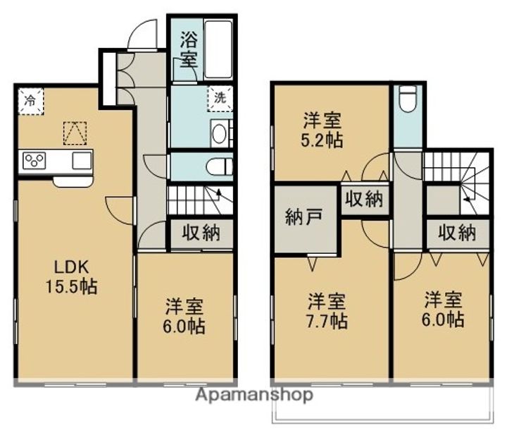 茨城県つくば市春日3丁目(一戸建)の賃貸物件戸建ての間取り