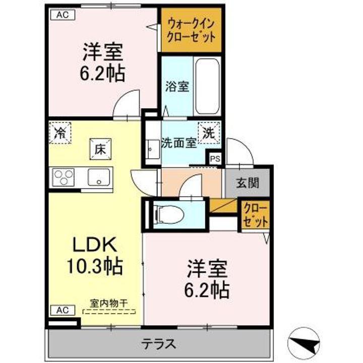 ブランシェ・ネスト (BLANCHE NEST)の間取り