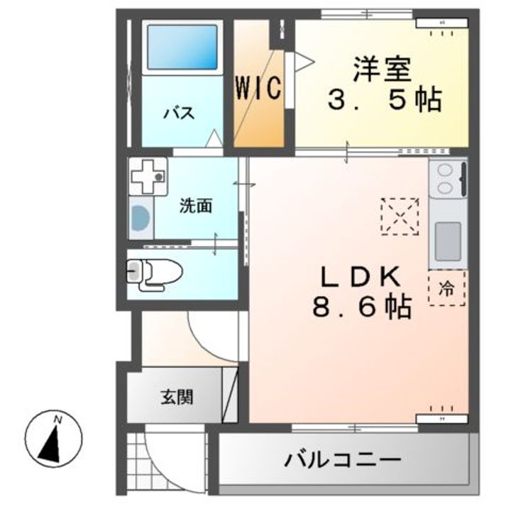 OLI OLI B(オリオリB)の間取り