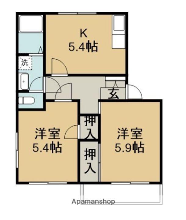 サツキハイツ102の間取り