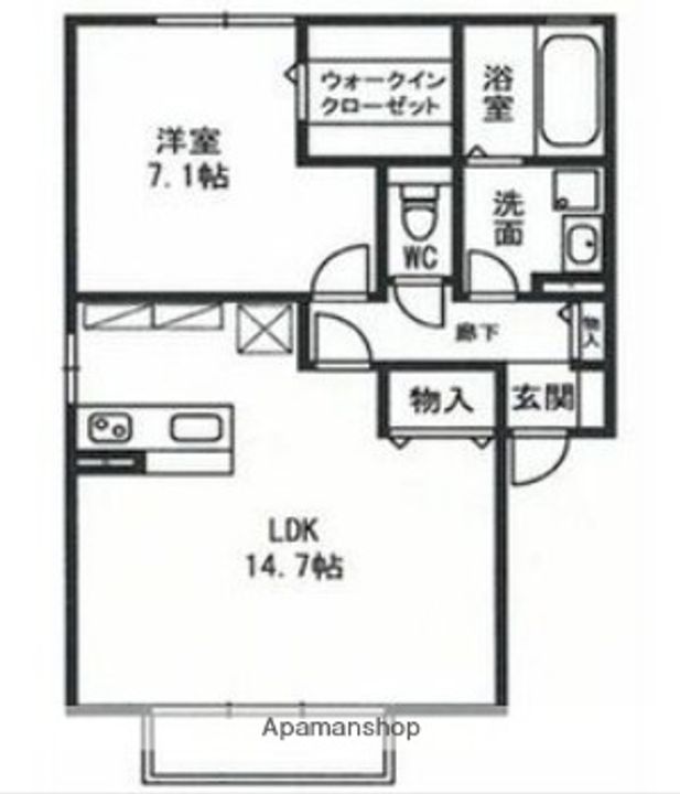 レセンテ紫峰ケ丘 Eの間取り