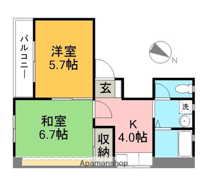 アローハイツ101の間取り