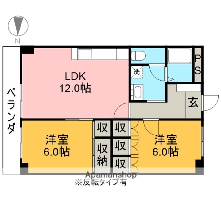 宇都宮東ハイツの間取り