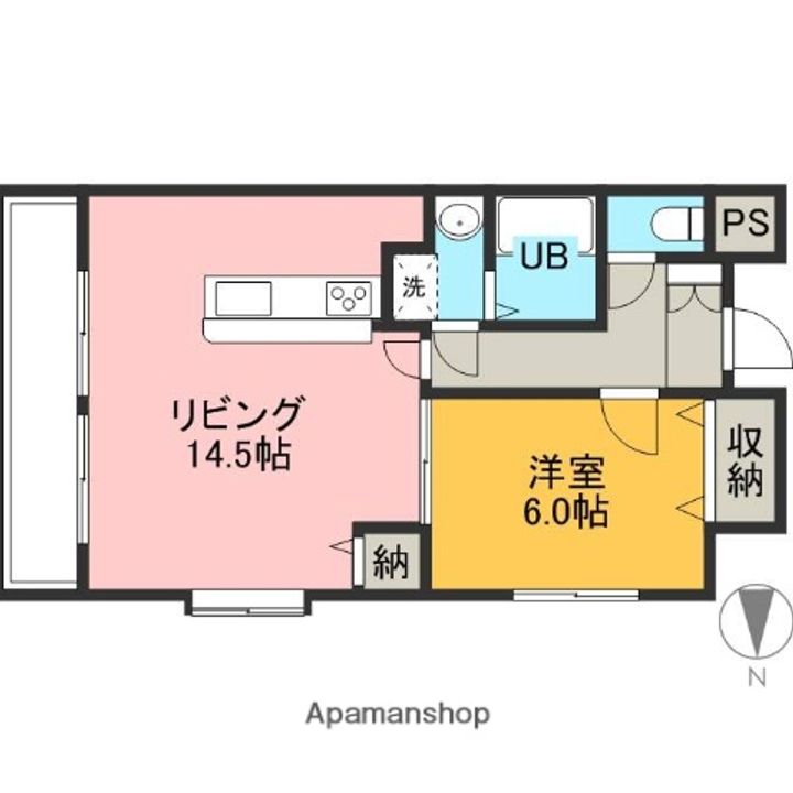 サニープレイス銀杏401の間取り