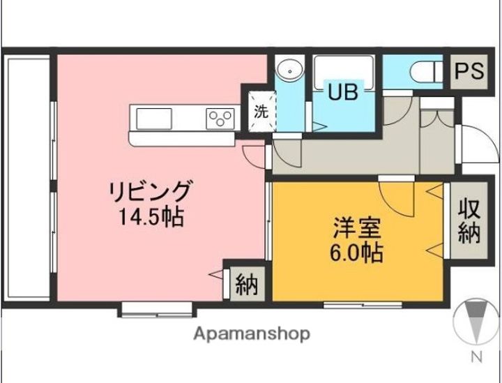 サニープレイス銀杏201の間取り