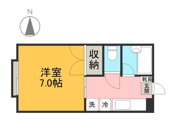 グラバティーハイツ201の間取り