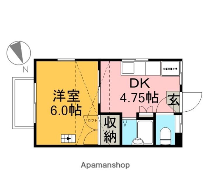 フラット岩崎宇都宮204の間取り