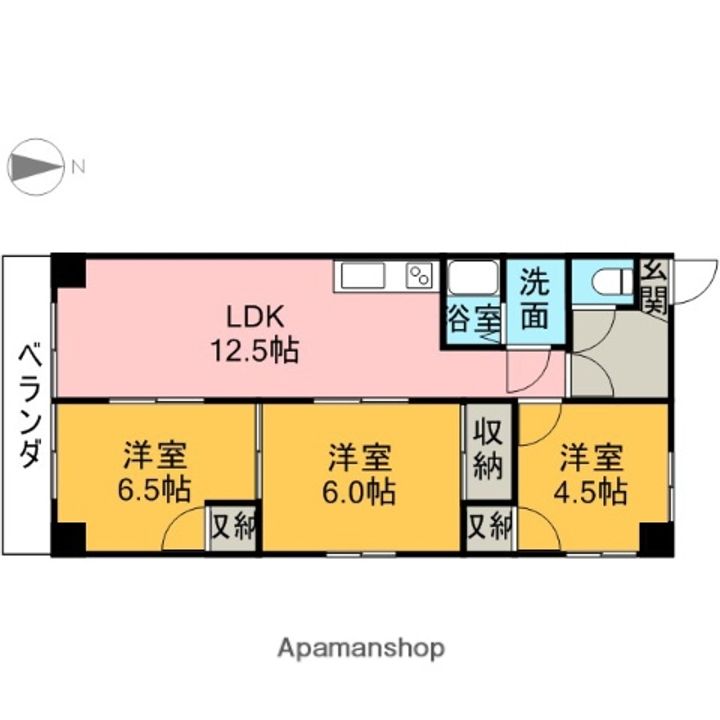 グレイスKPCマンション402の間取り