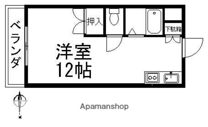 コーポ伊勢207の間取り