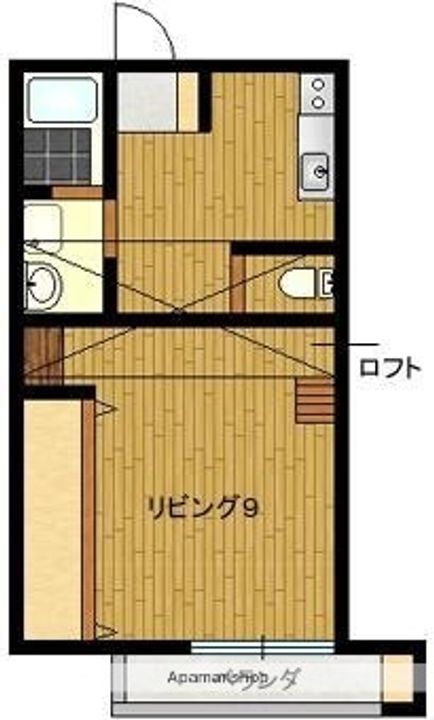 プランドール福居A棟203の間取り