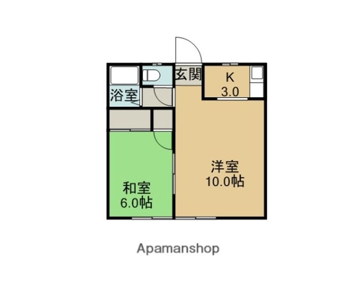 江川コーポ105の間取り
