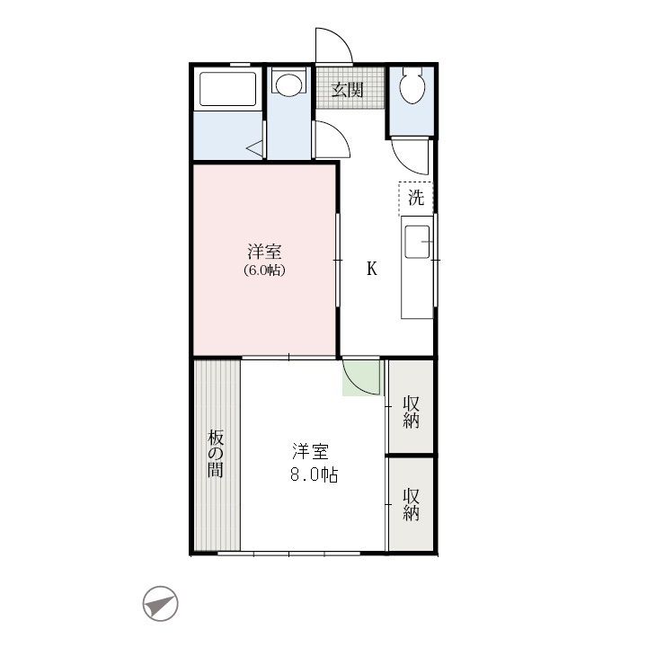 パラドールデ足利102の間取り