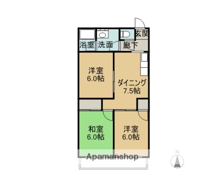アネックス21花水木壱番館202の間取り