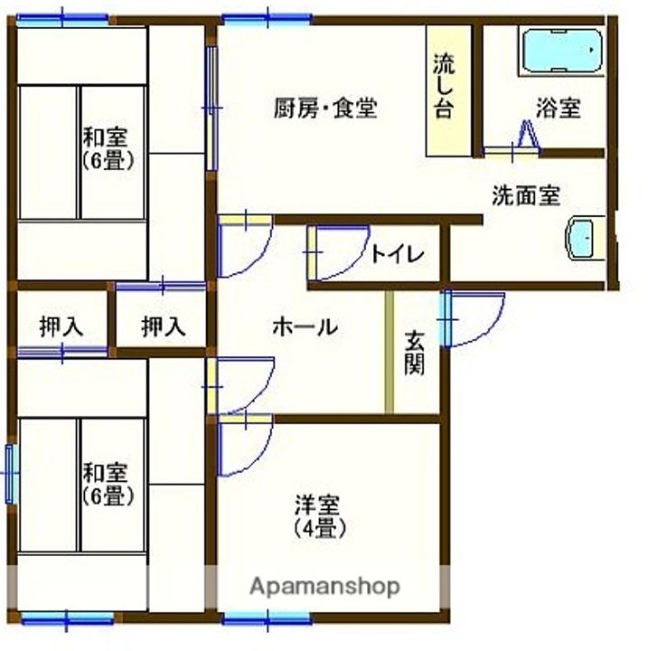 ラフォーレ山川Ⅱ205の間取り