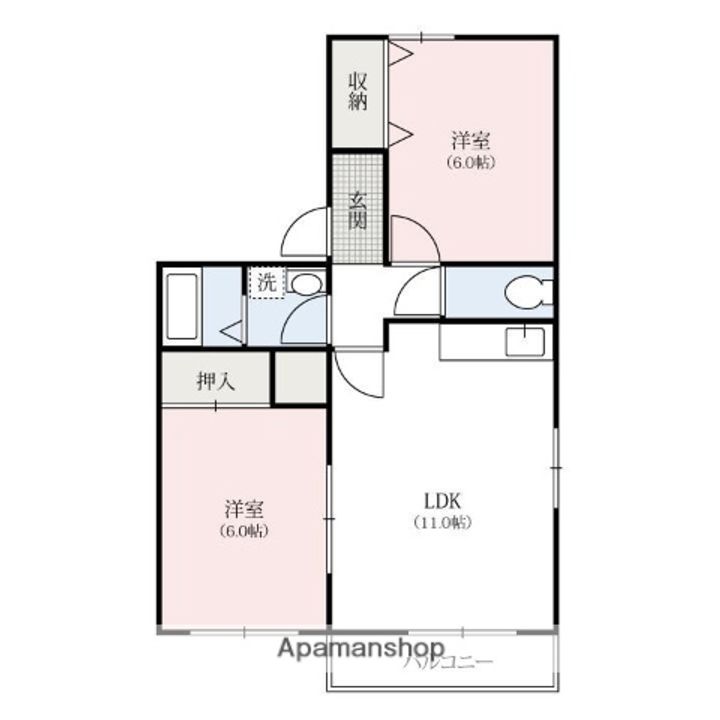 パークグランデ足利202の間取り