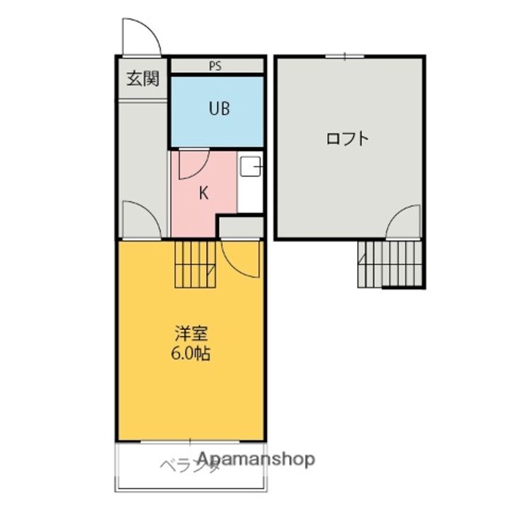 群馬県佐波郡玉村町大字下新田の賃貸アパートの間取り