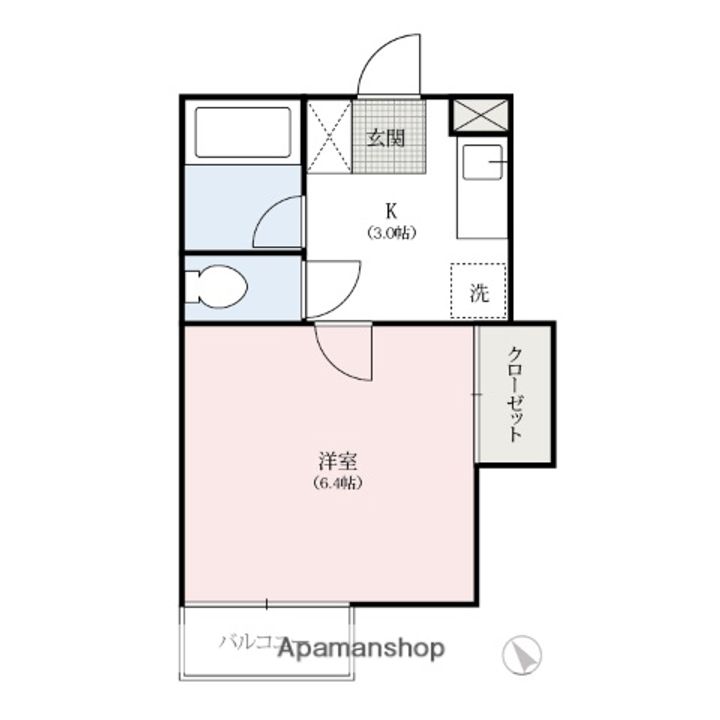 群馬県高崎市足門町の賃貸アパートの間取り