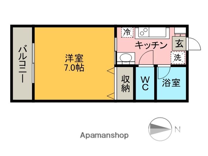 群馬県佐波郡玉村町大字斎田の賃貸アパートの間取り