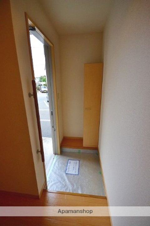 群馬県高崎市新町の賃貸アパートの玄関