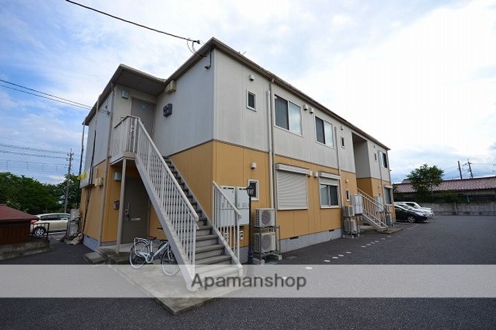 群馬県高崎市新町の賃貸アパートの外観