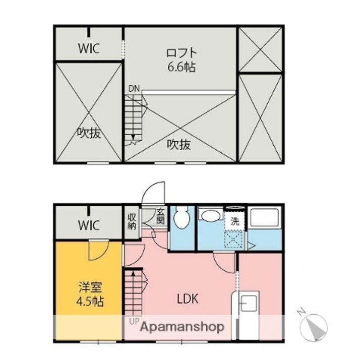 群馬県前橋市朝倉町4丁目の賃貸アパートの間取り