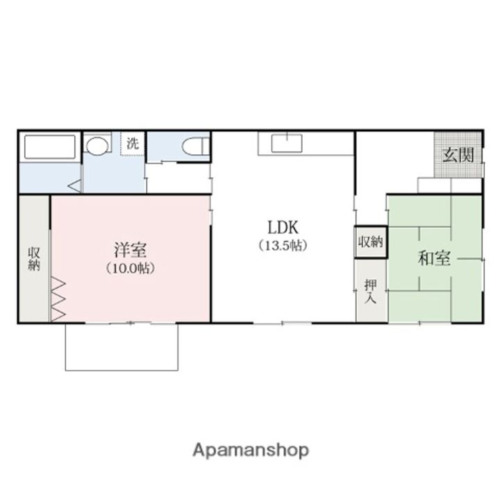群馬県伊勢崎市市場町2丁目(一戸建)の賃貸物件戸建ての間取り