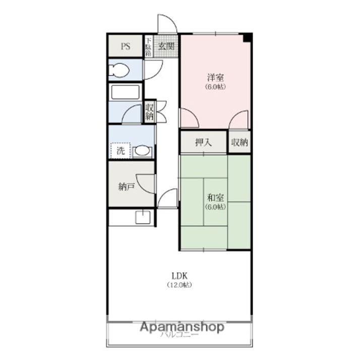 群馬県高崎市中居町4丁目の賃貸マンションの間取り