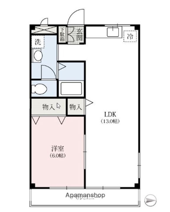 群馬県高崎市中泉町の賃貸アパートの間取り