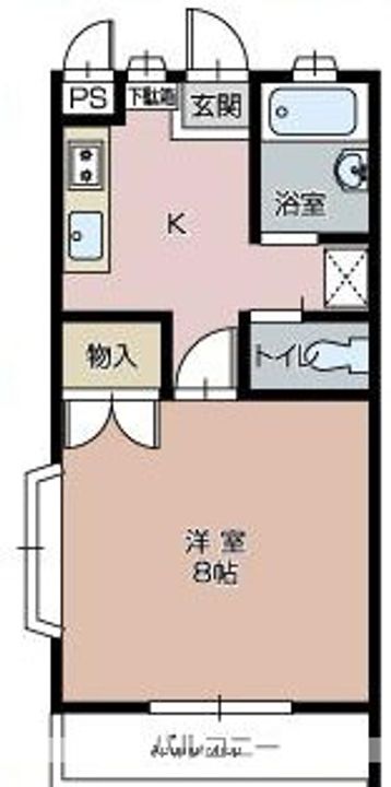 群馬県高崎市金古町の賃貸アパートの間取り
