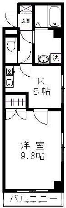 広瀬ハイツ三千鶴208の間取り
