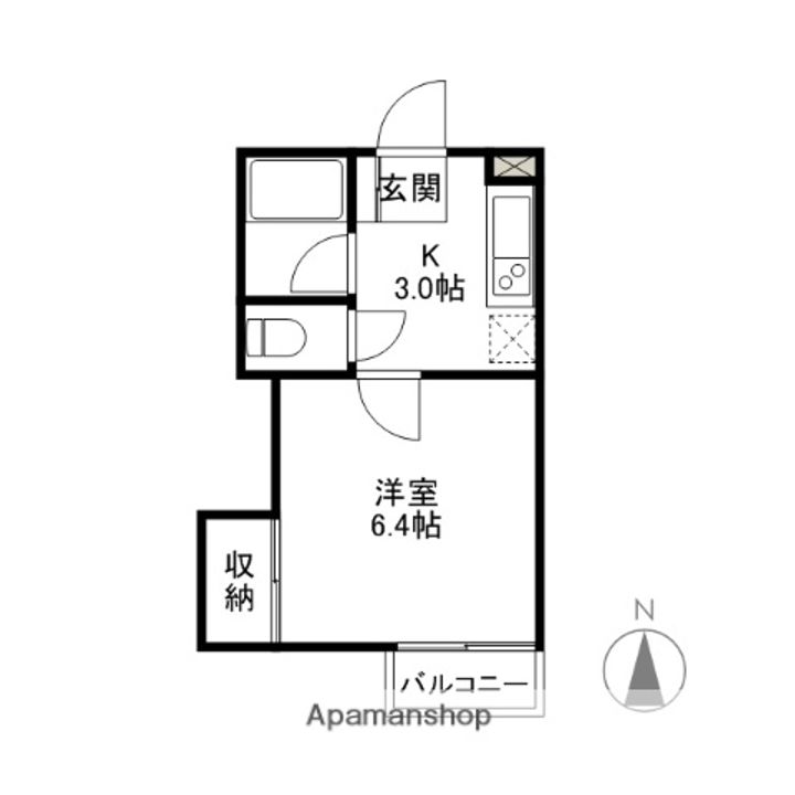 群馬県前橋市川原町2丁目の賃貸アパートの間取り