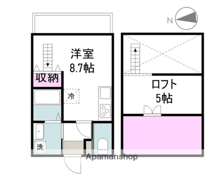フェリーチェ北棟202の間取り