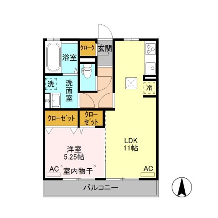 コージーネスト Bの間取り