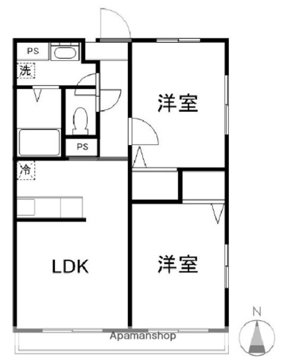 群馬県北群馬郡榛東村大字山子田の賃貸アパートの間取り