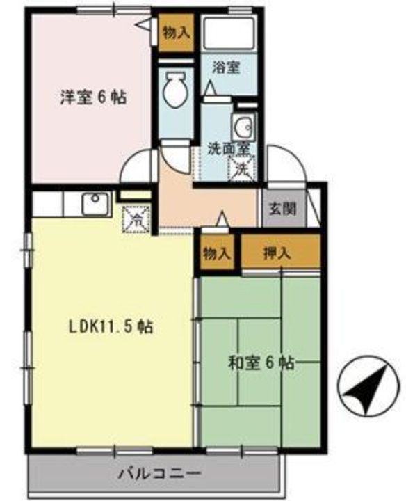 ロイヤルビュー太田 Aの間取り