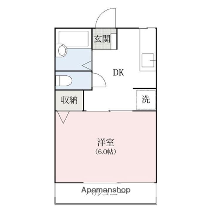 群馬県館林市千代田町の賃貸アパートの間取り