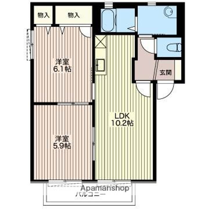 シャーメゾン中野A202の間取り