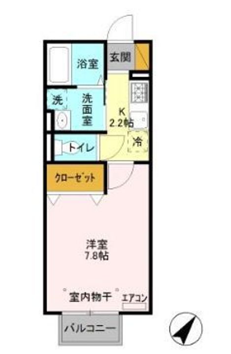 DーROOM24 Bの間取り