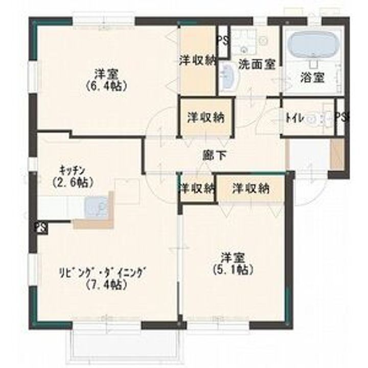 カサベルデHの間取り