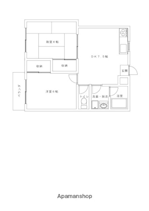 コーポ木崎202の間取り