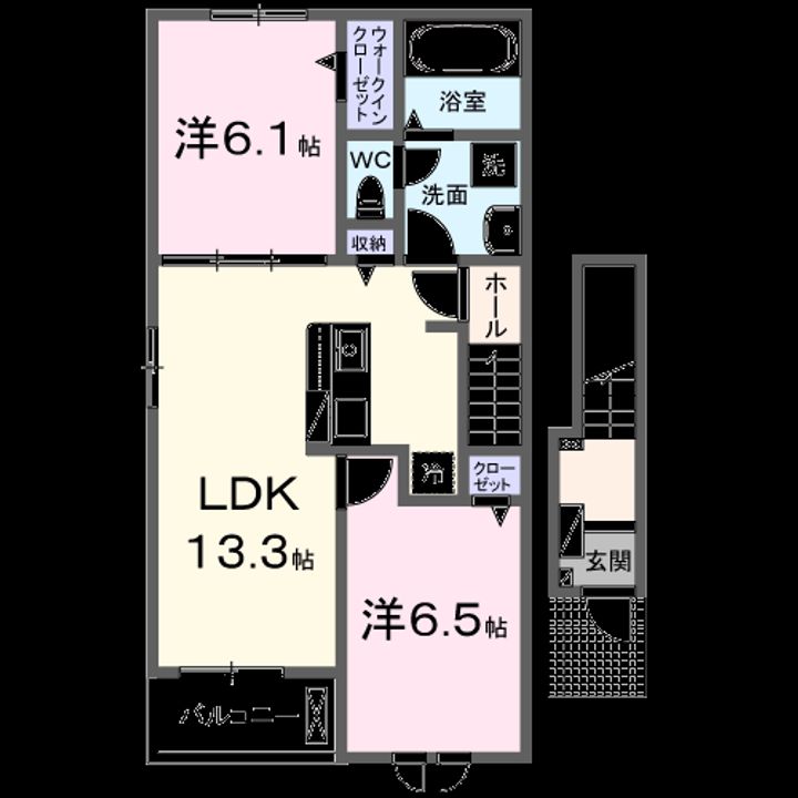 クルールBの間取り