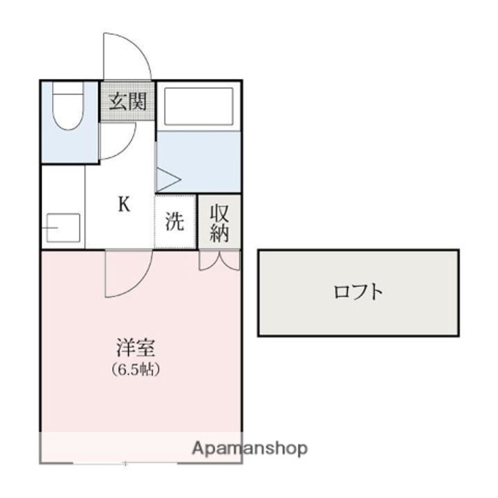 群馬県桐生市堤町3丁目の賃貸アパート201の間取り