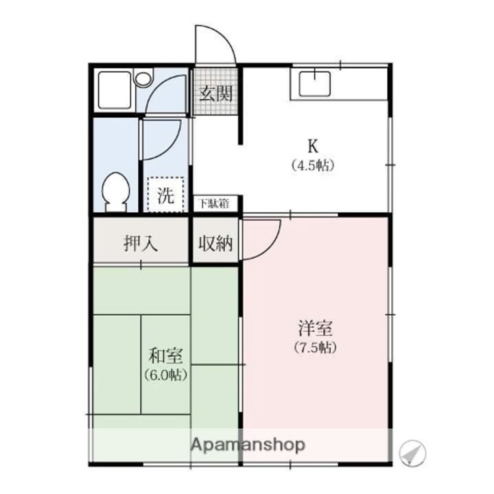 天沼ハイツ2号棟5の間取り